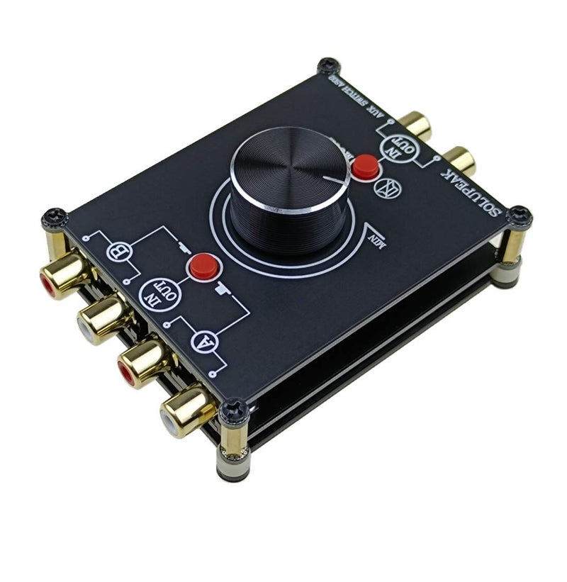 SOLUPEAK 2-Way Stereo L/R RCA Switch Selector 2 in 1 Out Audio Passive Signal Switcher Splitter Box - Image 1